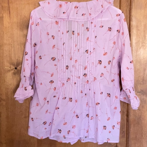 Sundance Catalog Floral Beatrice Ruffle Top, Size M. NWOT. - Picture 4 of 5